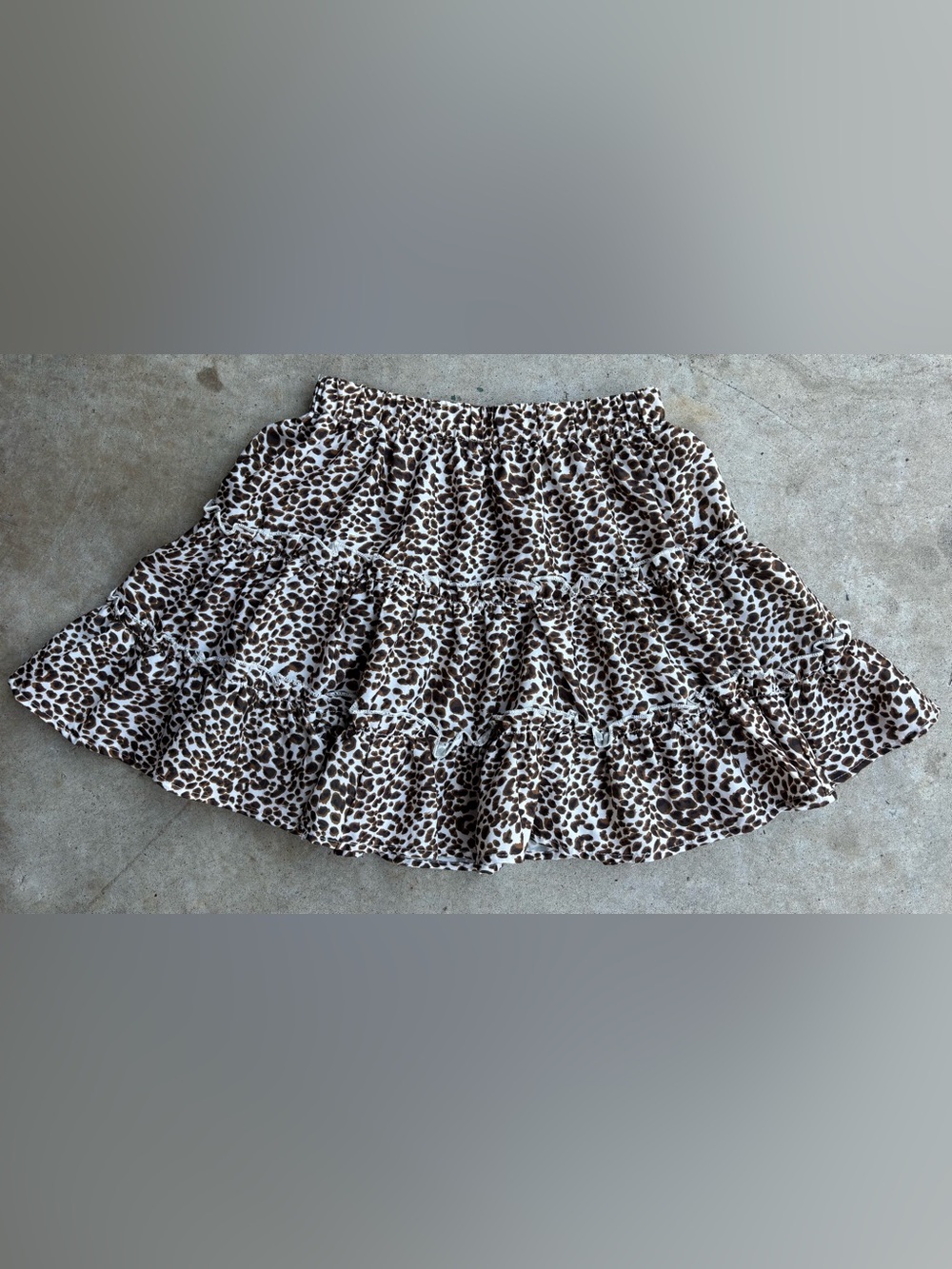 Women’s Brown Leopard Print Ruffle Shorts